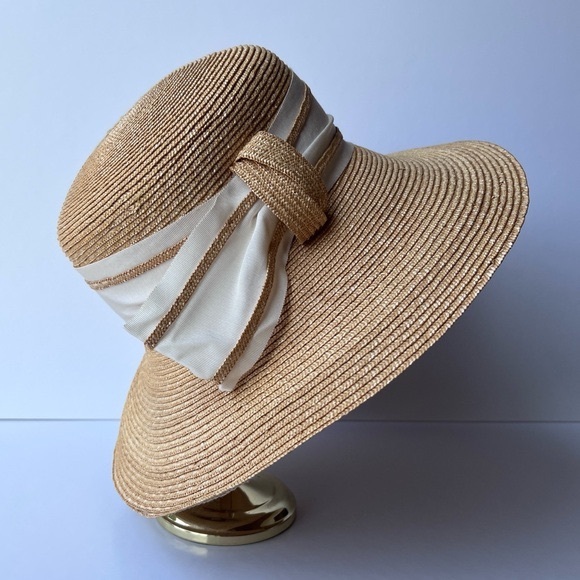 Vintage 1980’s Andrē Wide Brim Straw Hat - Picture 5 of 9